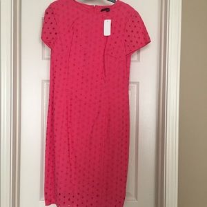 Brooks brothers pink eyelet cotton spring dress